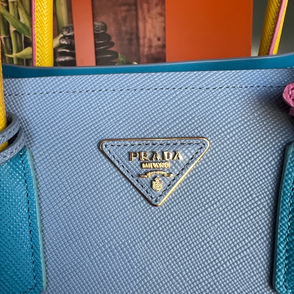 SOLD PRADA Saffiano Cuir Small Double Bag - Picture 6 of 7